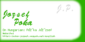 jozsef poka business card